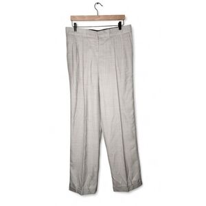 Custom Made Gray Pleated Dress Pants